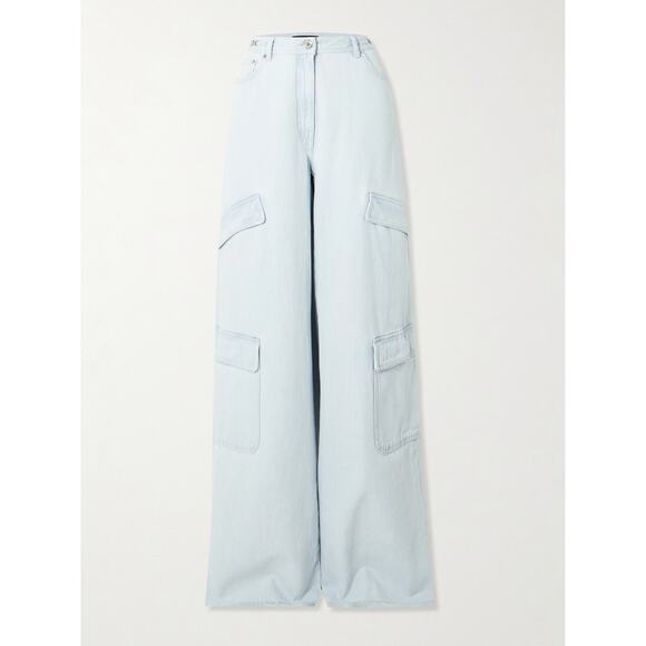 Versace Wide-Leg Cargo Jeans - Size 25 - Picture 1 of 6